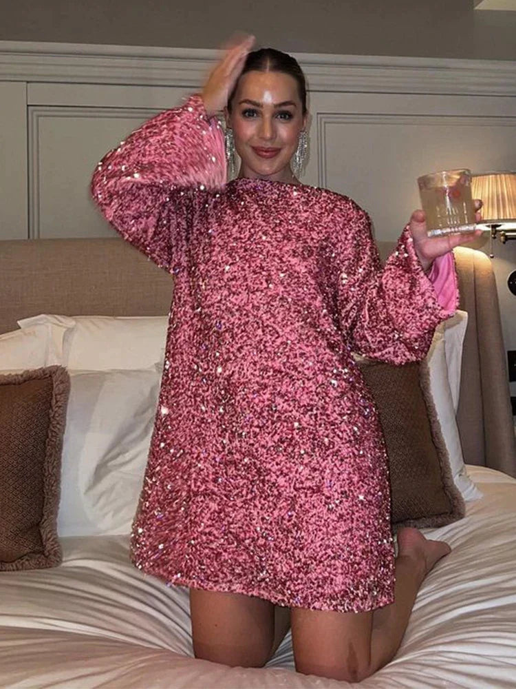AMBER | Avondjurk met Strik en Glitters | 50% OFF 😱😍
