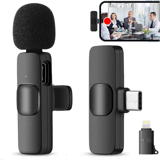 Draadloze lavalier microfoon voor iPhone/Android