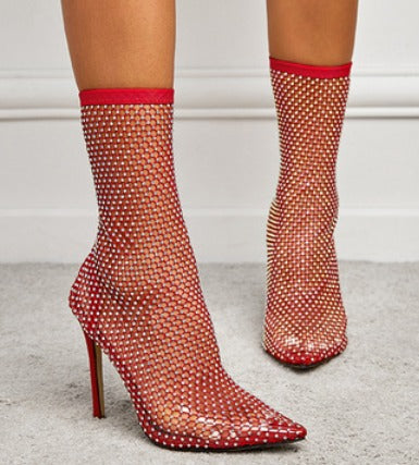 STRASS | Enkellaarsjes met Glitter Net