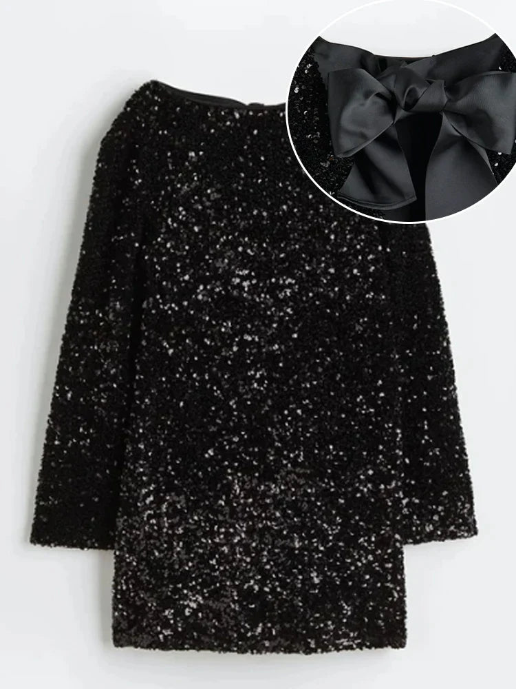 AMBER | Avondjurk met Strik en Glitters | 50% OFF 😱😍