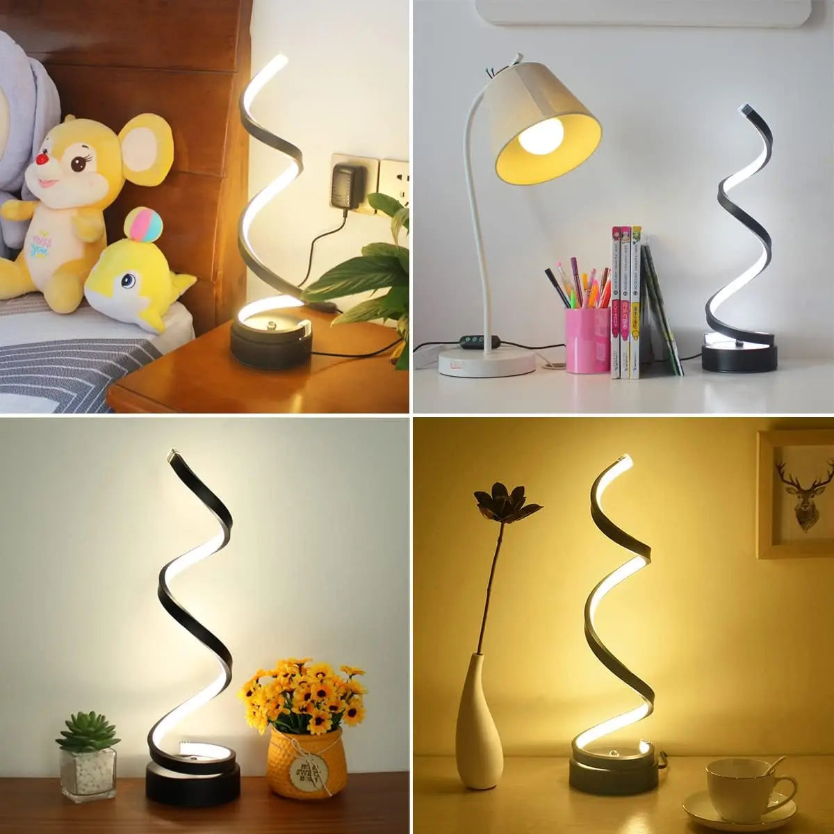 Stijlvolle spiraal LED tafellamp