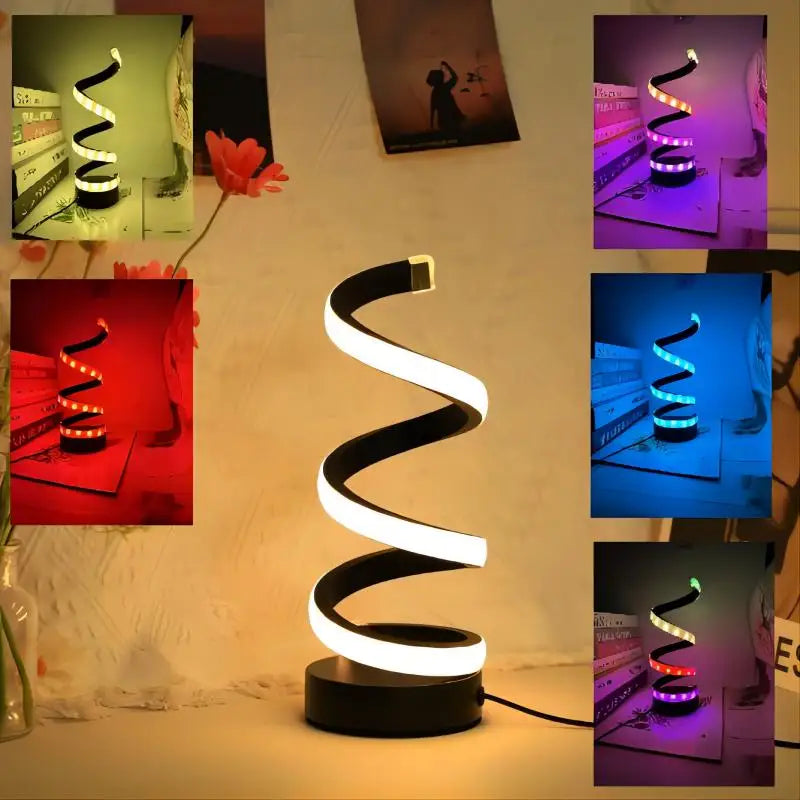 Stijlvolle spiraal LED tafellamp