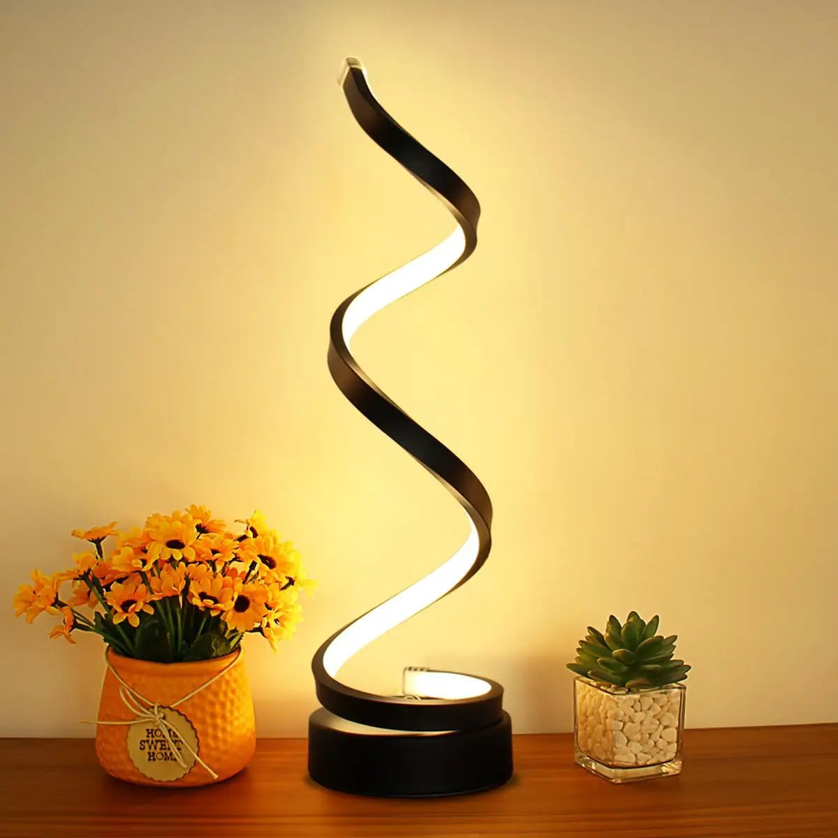 Stijlvolle spiraal LED tafellamp