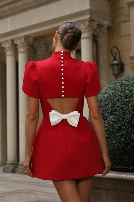 Scarlett - Mini Jurk met Strikdetail