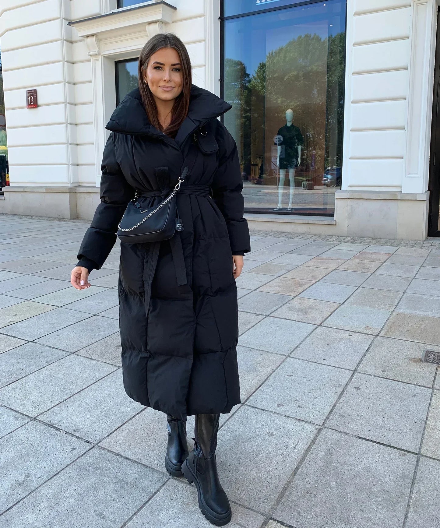 MAEVE | Gewatteerde Puffer Coat met Taille Riem | 50% OFF