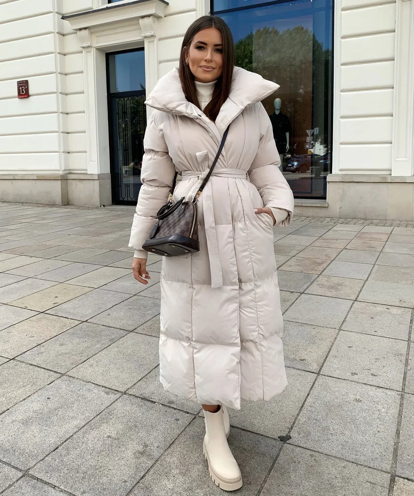 MAEVE | Gewatteerde Puffer Coat met Taille Riem | 50% OFF