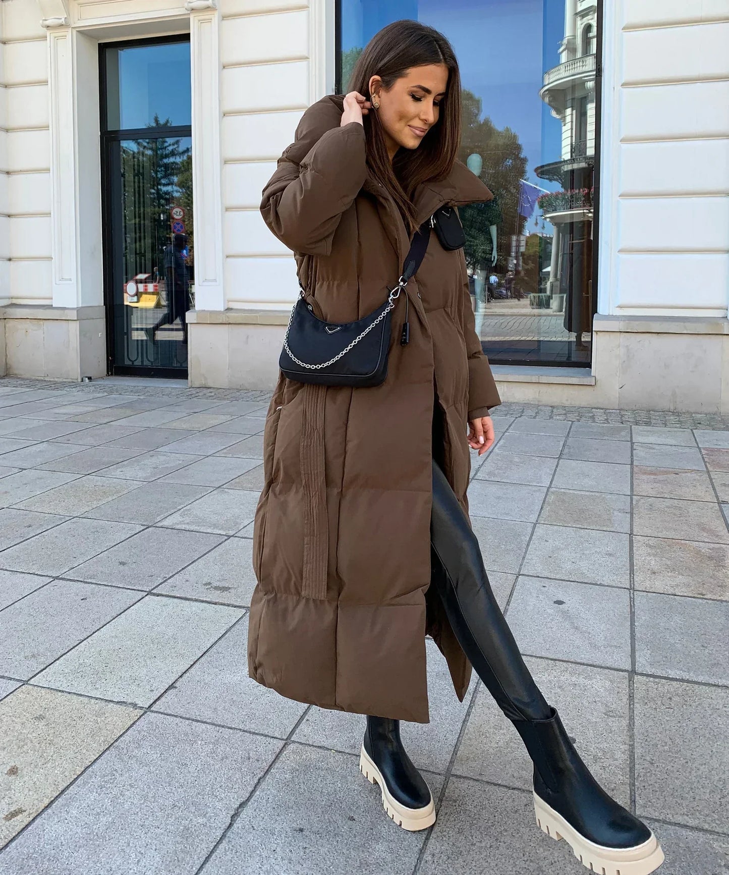 MAEVE | Gewatteerde Puffer Coat met Taille Riem | 50% OFF